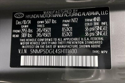 2025 Hyundai Santa Fe Calligraphy