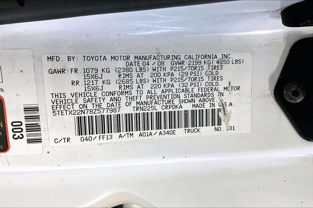 2008 Toyota Tacoma Base