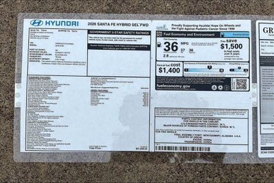 2026 Hyundai Santa Fe Hybrid SEL