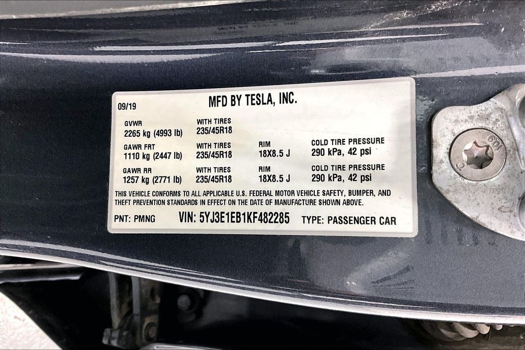 2019 Tesla Model 3 Long Range