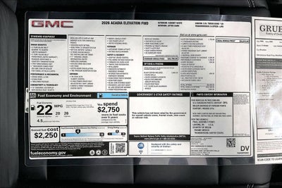 2026 GMC Acadia Elevation