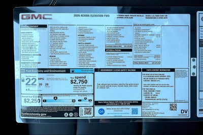 2026 GMC Acadia Elevation