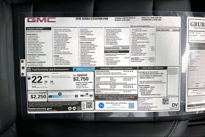 2026 GMC Acadia Elevation