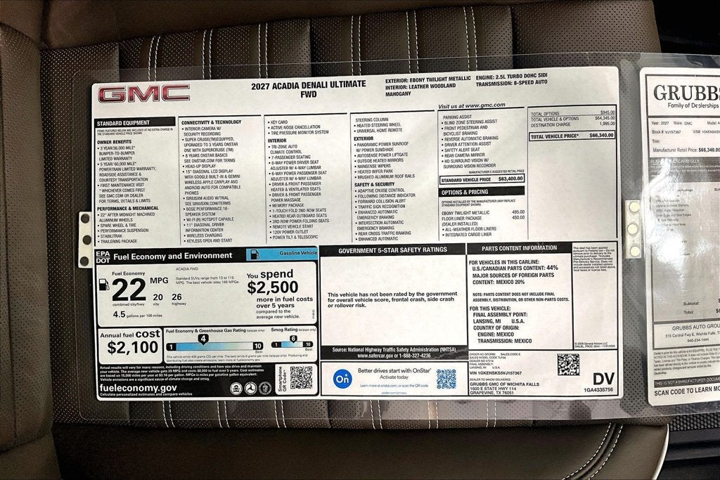 2027 GMC Acadia Denali Ultimate