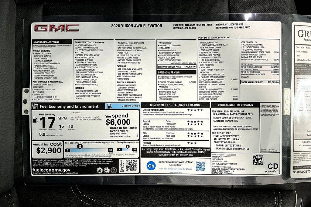 2026 GMC Yukon Elevation