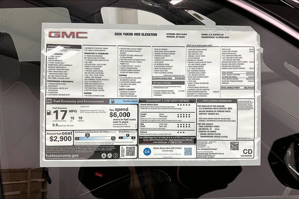 2026 GMC Yukon Elevation