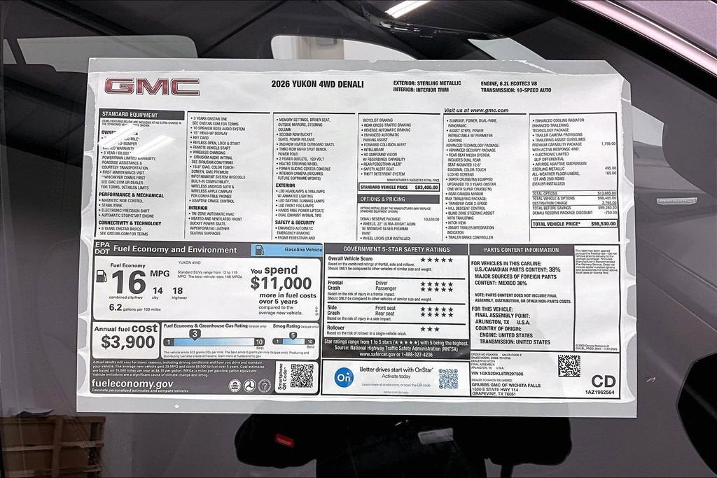 2026 GMC Yukon Denali