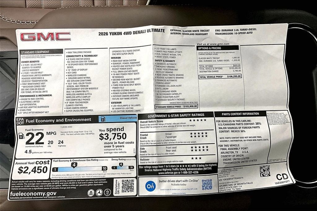 2026 GMC Yukon Denali Ultimate