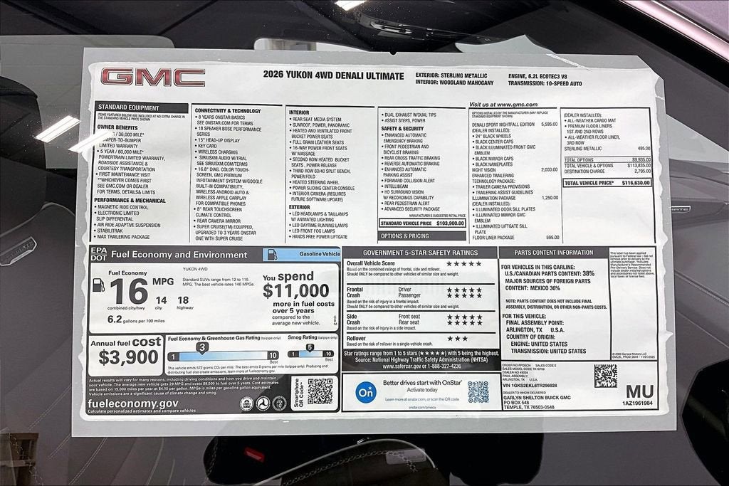 2026 GMC Yukon Denali Ultimate