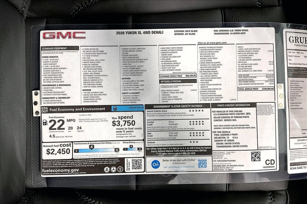2026 GMC Yukon XL Denali