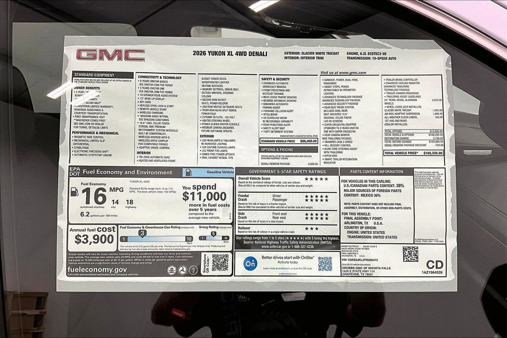 2026 GMC Yukon XL Denali