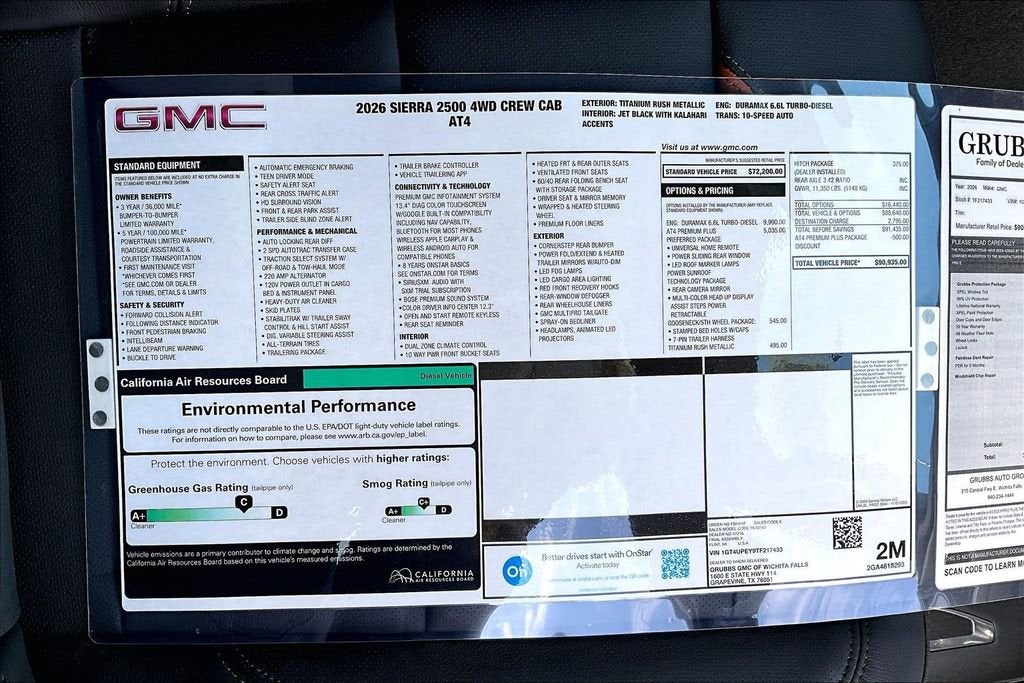 2026 GMC Sierra 2500 HD AT4