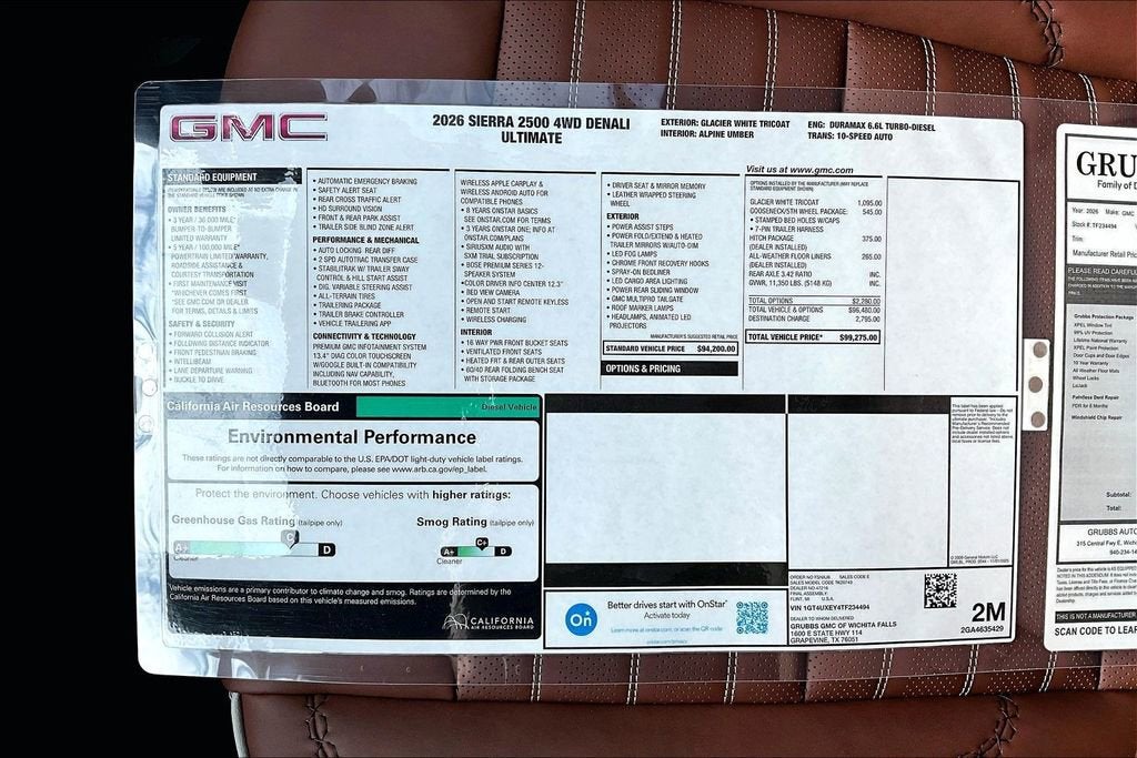 2026 GMC Sierra 2500 HD Denali Ultimate