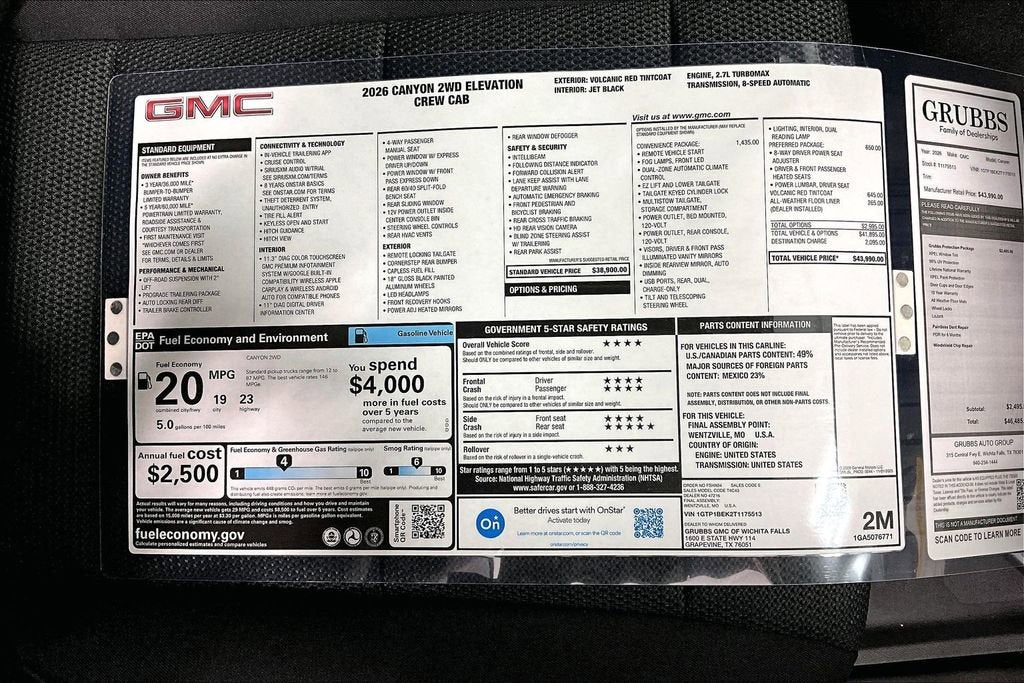 2026 GMC Canyon Elevation