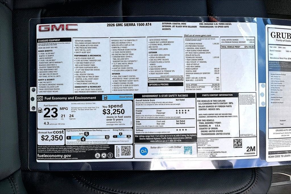 2026 GMC Sierra 1500 AT4