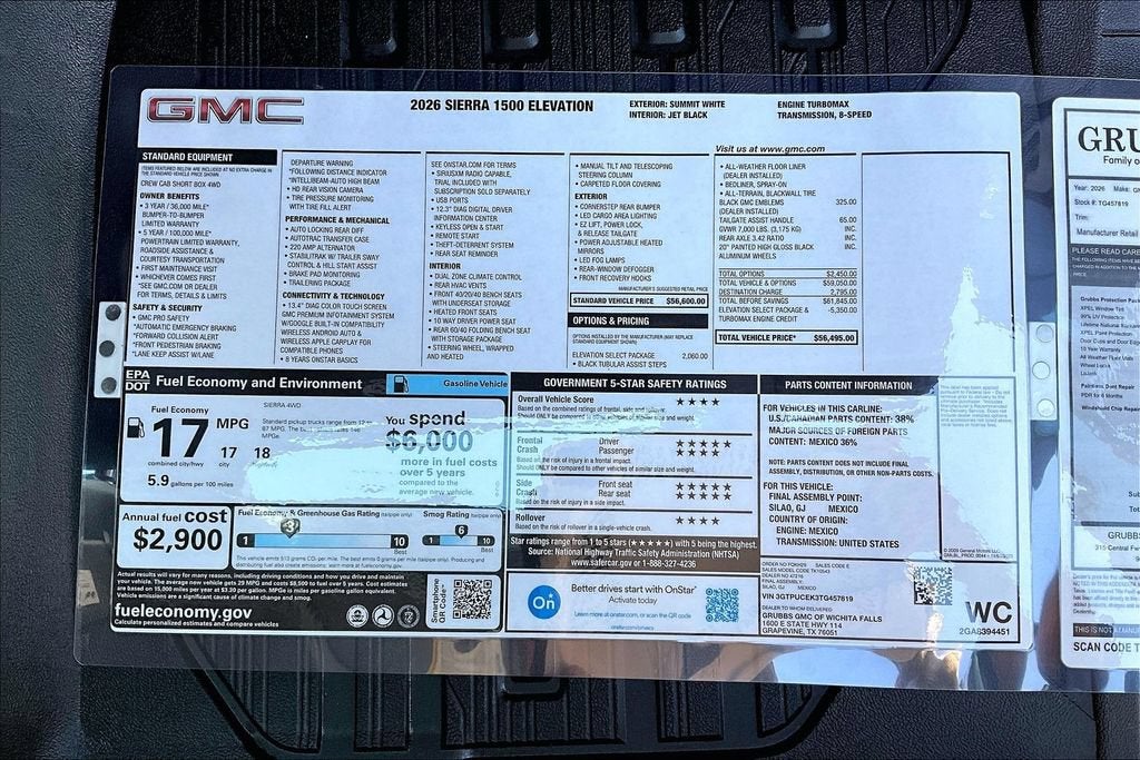 2026 GMC Sierra 1500 Elevation