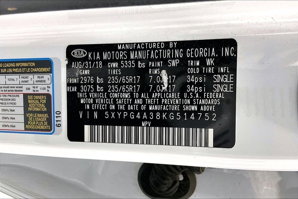 2019 Kia Sorento 2.4L LX