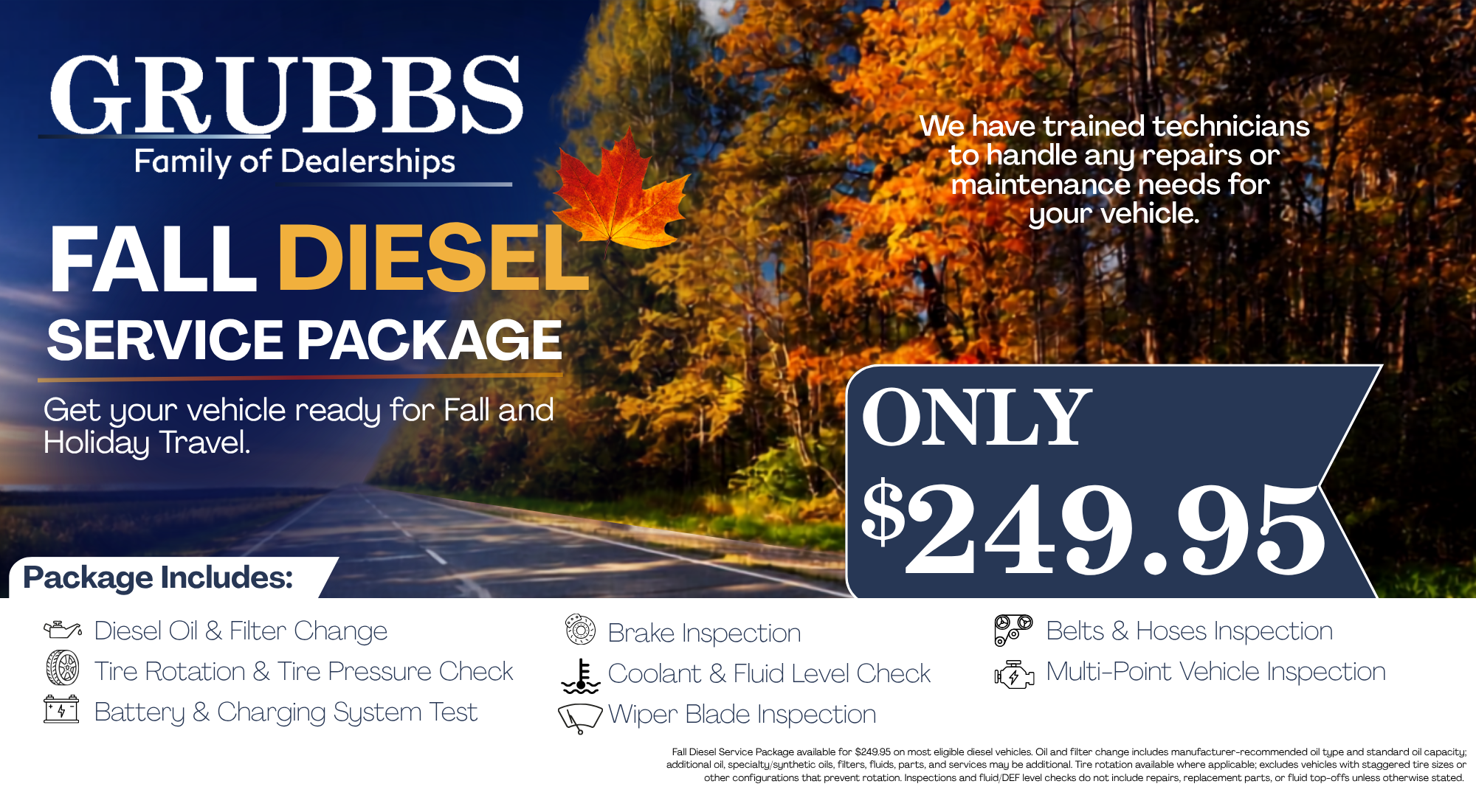 GRUBBS FALL DIESEL SERVICE PACKAGE